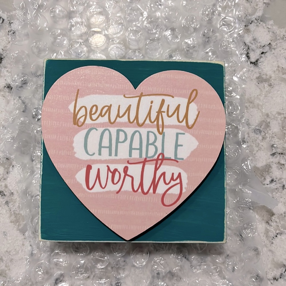 Small wooden sign handmade
